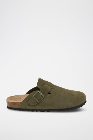 Sabots en nubuck - Vert