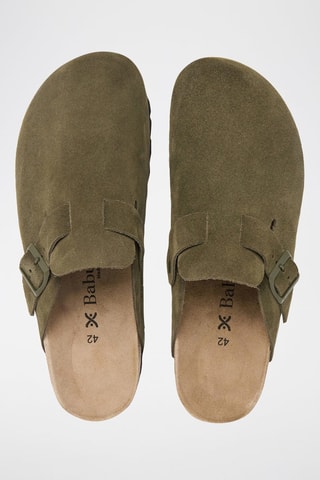 Sabots en nubuck - Vert