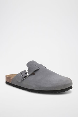 Sabots en cuir - Gris