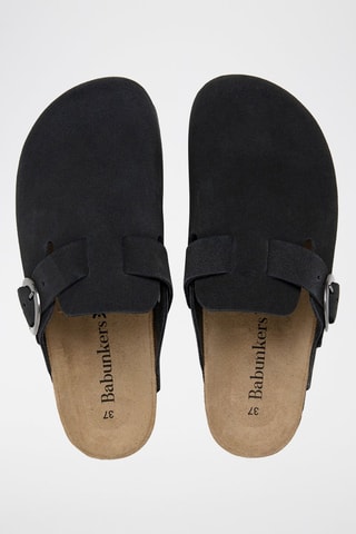 Sabots en nubuck - Noir