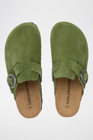 Sabots en nubuck - Vert