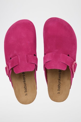 Sabots en nubuck - Fuchsia