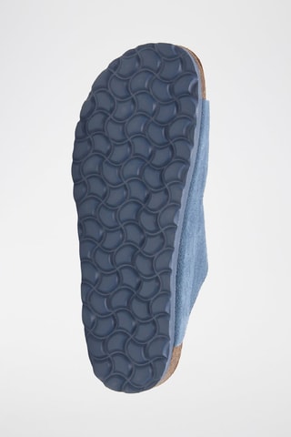 Mules en nubuck - Bleu