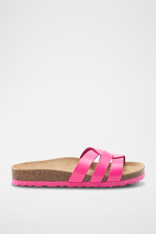 Mules en cuir - 
Rose