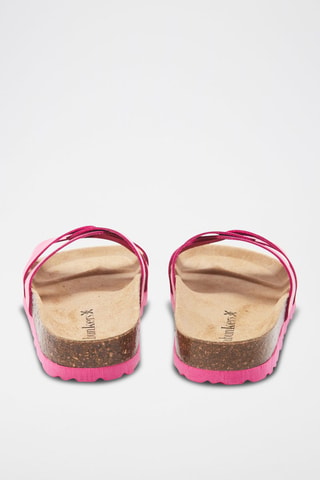 Mules en cuir - 
Rose