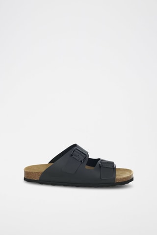 Leren Slippers 
Zwart