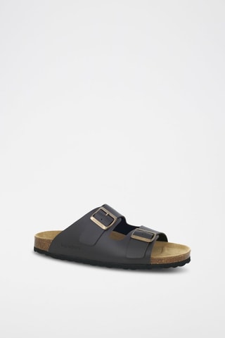 Leren Slippers 
Zwart
