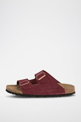 Nubuck Slippers - Bordeauxrood