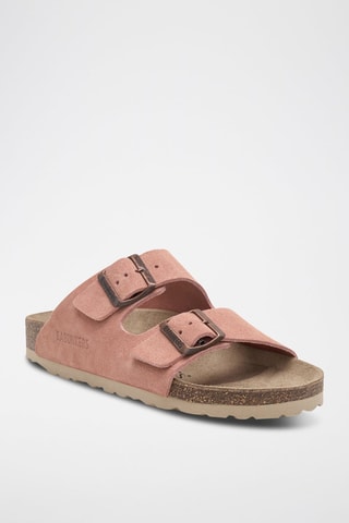Mules en nubuck - Saumon
