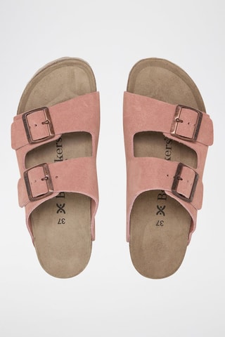 Mules en nubuck - Saumon