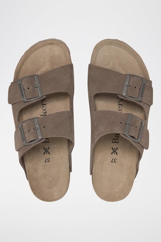 Mules en nubuck - Marron