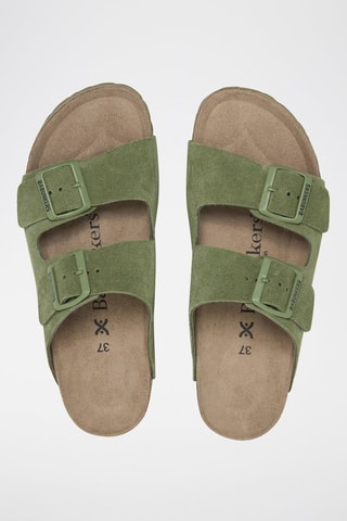 Mules en nubuck - Vert