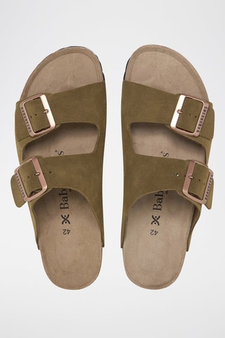 Nubuck Muiltjes - Kaki