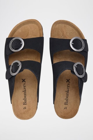 Mules en nubuck - Noir