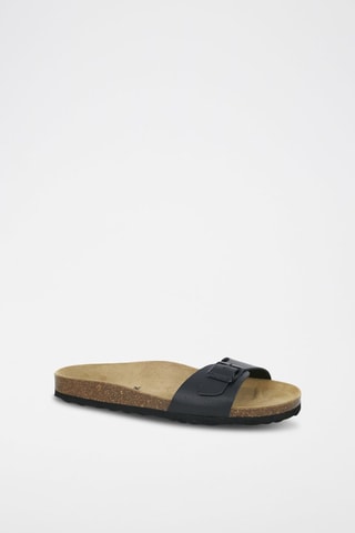 Leren Slippers 
Zwart