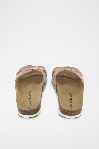 Mules en cuir 
Rose