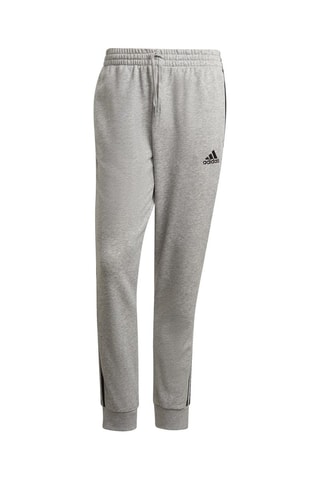 Pantalon Essentials French Terry Tapered Cuff 3-Stripes - Gris chiné