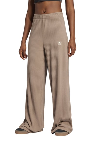 Pantalon loose taille haute Essentials - Marron