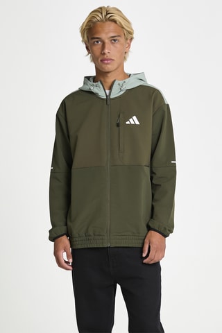 Coupe-vent regular à capuche - Vert