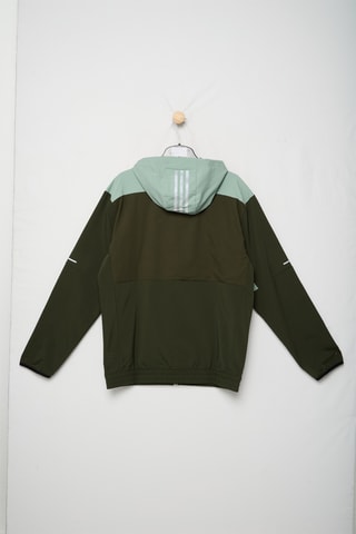 Coupe-vent regular à capuche - Vert