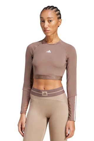 Crop top d’entraînement Hyglm - Marron