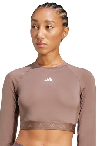 Crop top d’entraînement Hyglm - Marron