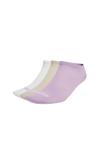 3 paires de chaussettes Essentials Linear - Violet et blanc