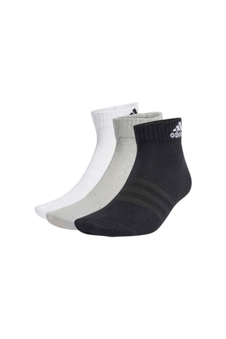 3 paires de socquettes d’entrainement - Gris clair chiné et blanc