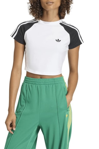 T-shirt tight Adicolor - Blanc