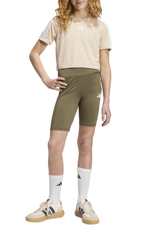 T-shirt slim et cycliste d’entraînement Train Essentials - Beige et kaki