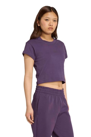 T-shirt cropped slim d’entraînement - Violet