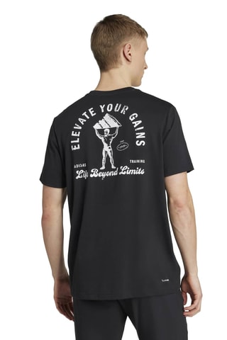 T-shirt loose d’entraînement Vintage - Noir