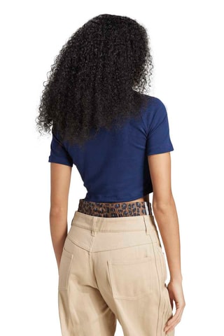 T-shirt cropped slim 3-Stripes Baby - Bleu cobalt