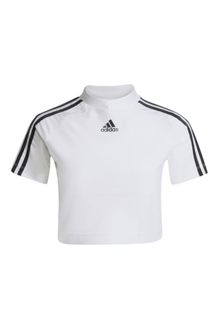 T-shirt cropped Teamgeist Adicolor - Blanc