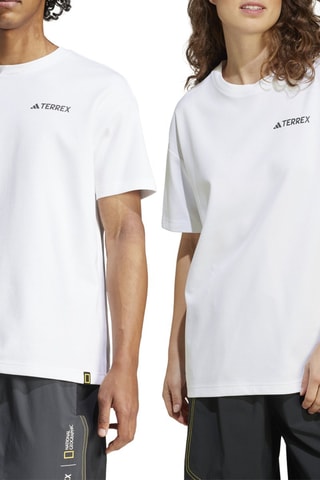 T-shirt loose National Geographic - Blanc