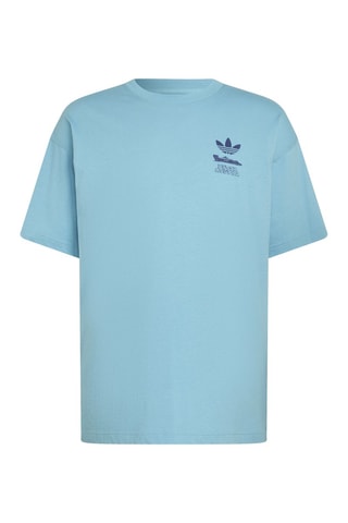 T-shirt oversize Japanese Racing Manga - Bleu