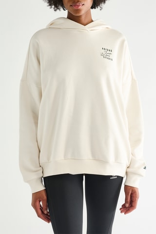 Sweat loose à capuche - Beige
