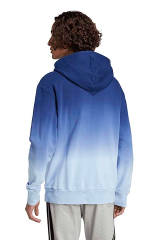 Sweat à capuche dip and dye - Bleu