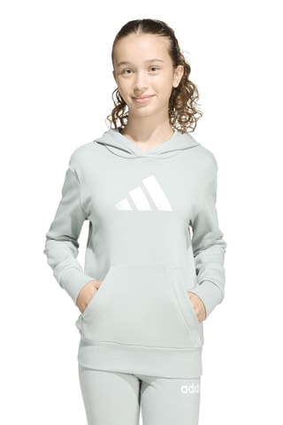 Sweat à capuche Glam - Vert d’eau et blanc