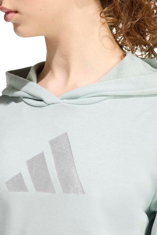 Sweat à capuche Glam - Vert d’eau et blanc