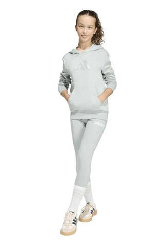 Sweat à capuche Glam - Vert d’eau et blanc