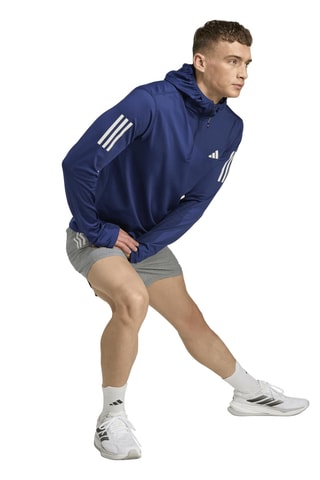 Sweat de running à capuche - Bleu marine