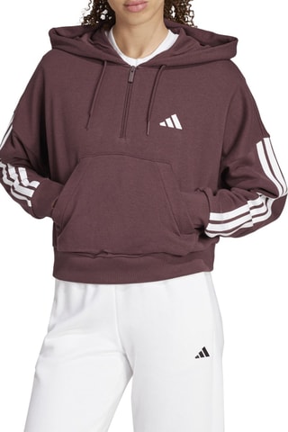 Sweat à capuche Essentials - Bordeaux et blanc