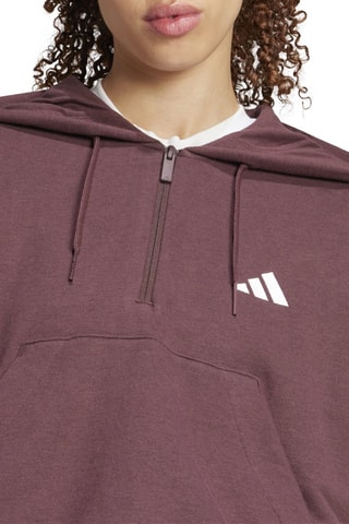 Sweat à capuche Essentials - Bordeaux et blanc