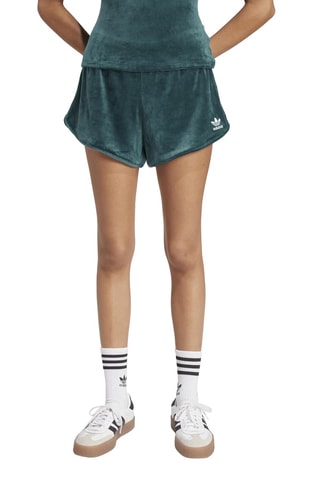 Short regular en velours Ess - Vert foncé