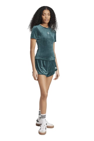 Short regular en velours Ess - Vert foncé