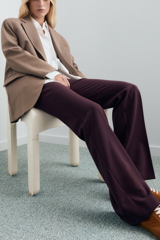 Pantalon flare taille normale - Violet