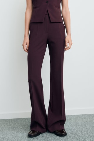 Pantalon flare taille normale - Violet