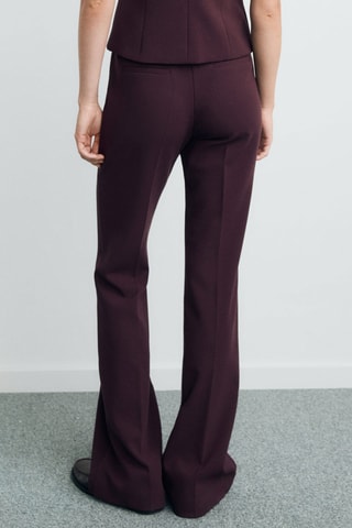 Pantalon flare taille normale - Violet