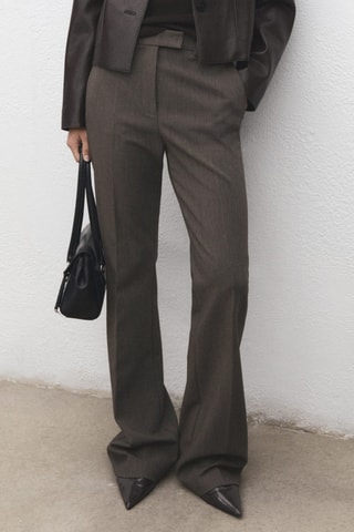 Pantalon flare taille normale - Gris